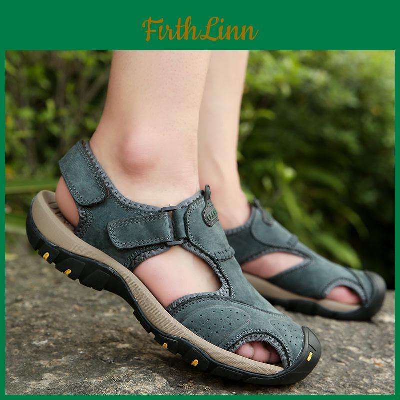 Gladiator Leather Sandals Black Men Sandals Outdoor Summer Roman Sandals For Men Beach Shoes Plus Size