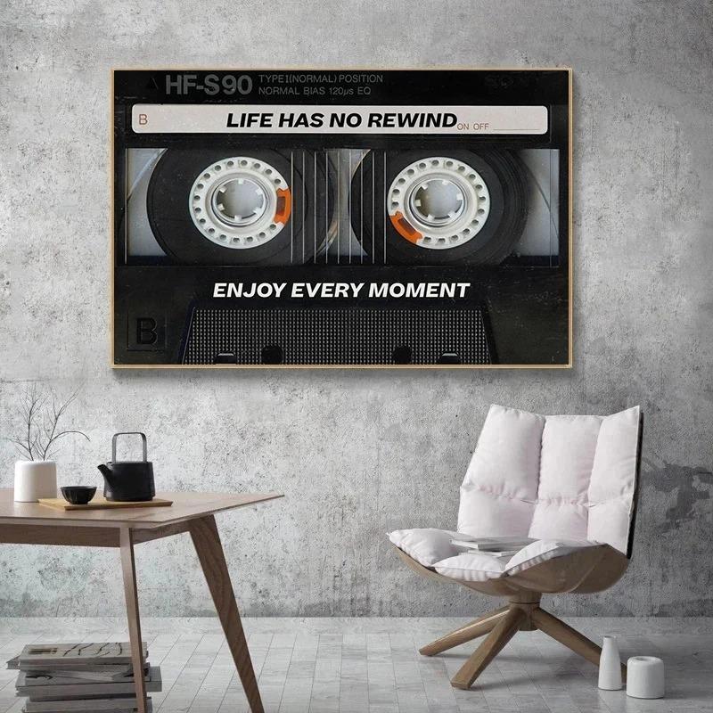 Funny Colourful Transparent Tape Cassette DJ Music Poster and Prints Canvas Printing Wall Art Picture for Living Room Home Decor
