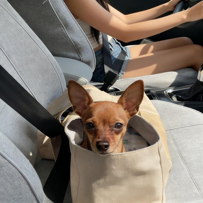 Breathable All Season Pet Carrier With Waterproof Pee Pad Portable Shoulder Bag For Small Dog Cat Outdoor Travel Car Use