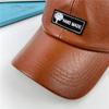 PU Leather Pilot Glasses Hat Personality Baseball Cap Cool Sunhat  Unisex
