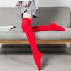 JK Spice Girl Student Velvet Pure Black Short Medium Tube Calf Half Over Knee White Stockings Children Summer Spring and Autumn
