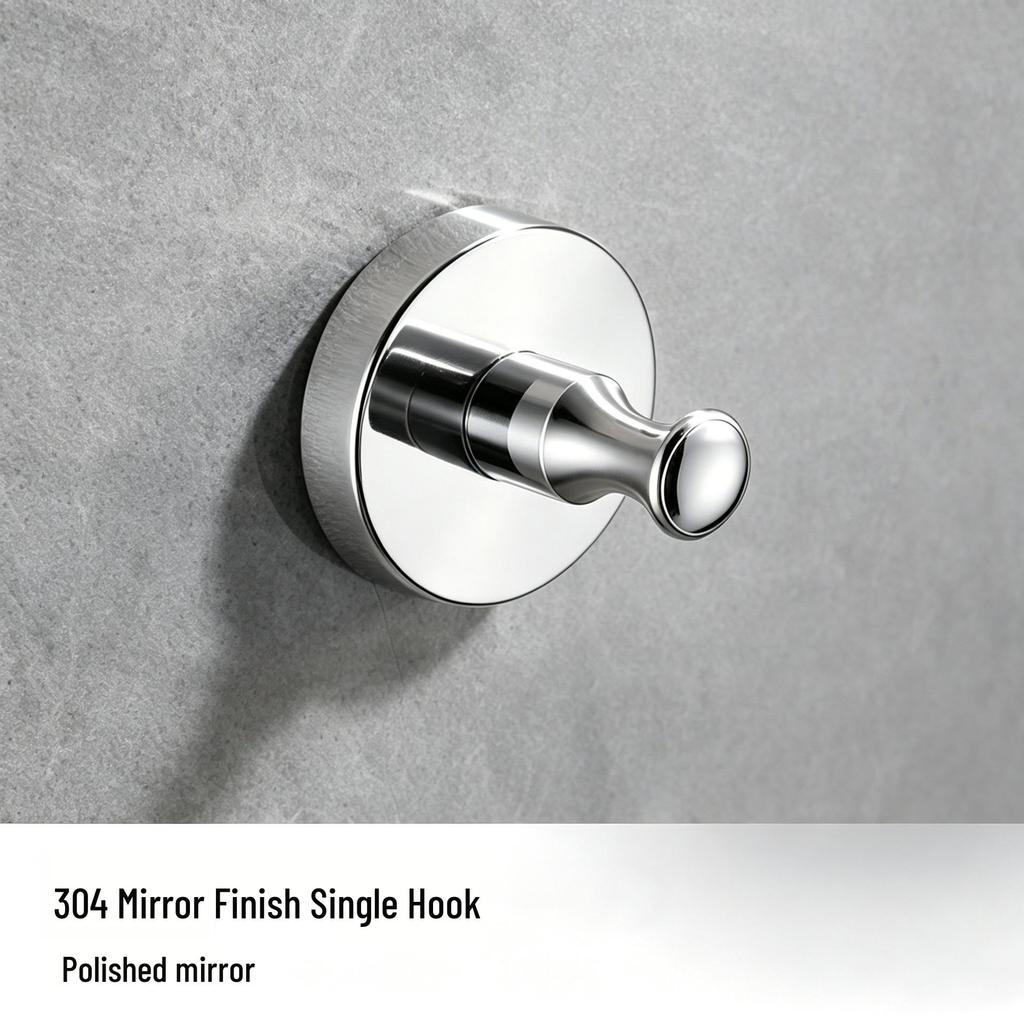 304 Stainless Steel Wall-Mounted Clothes & Towel Hook for Bathroom, Kitchen, Hotel.