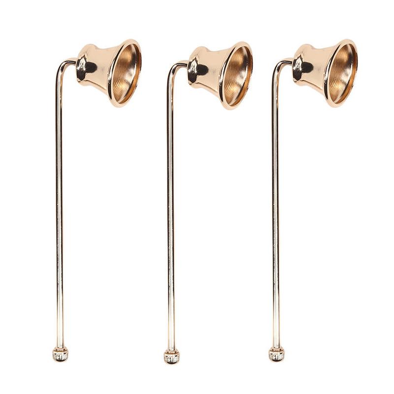 Candle Snuffer Stainless Steel Smokeless Candles Wick Bell snuffer Put Off flame Tool Cutter Black Gold Rose Silver Decoration