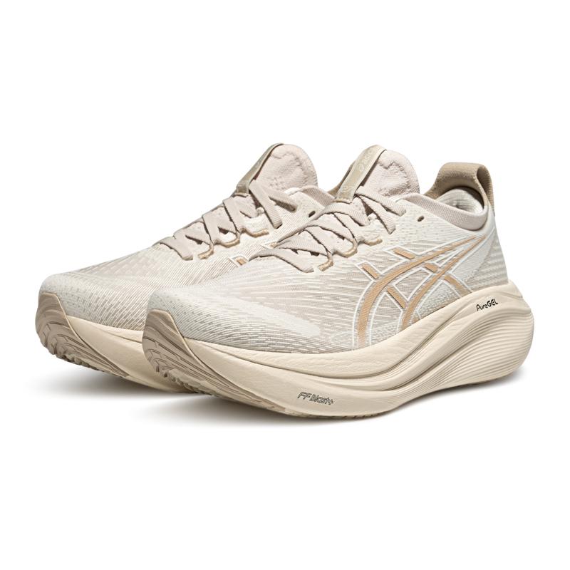 Asics Gel Nimbus 27 Bjørk Dame Sneakers Krem Fjærgrå 1012B872-200