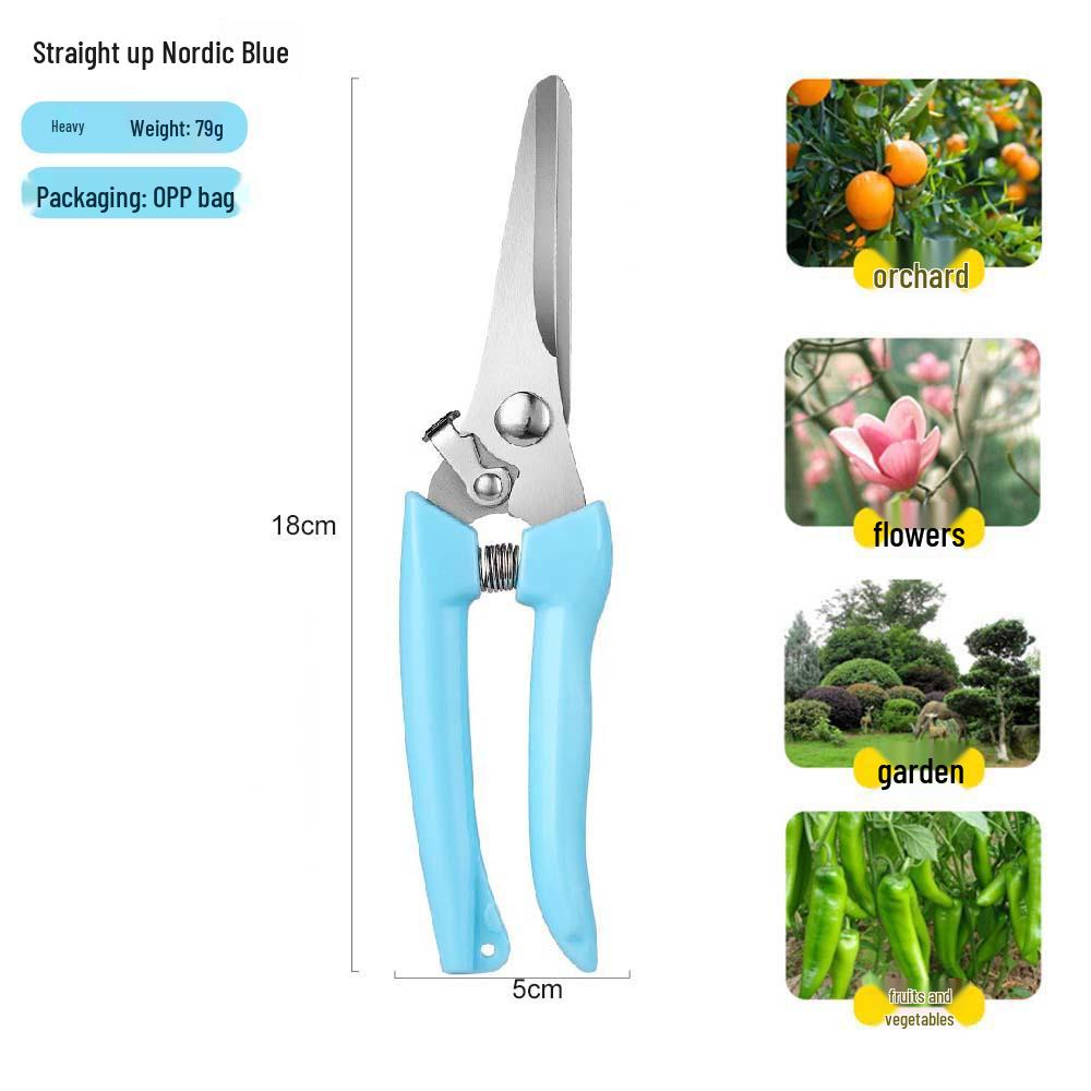 Heavy Duty Stainless Steel Pruning Shears - Multipurpose Garden and Fruit Picking Scissors