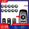Bilklistermärke 10 st/set 14MM Metallbilnyckel Fjärrkontroll Logotypklistermärke För Skoda Octavia 3 2 A5 A7 A2 Superb 3 Fabia 2 Karoq Rapid Kamiq V