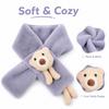 Kids Fall Winter Neck Warmer Bear Soft Plush Warm Scarf for Boys and Girls Outdoor