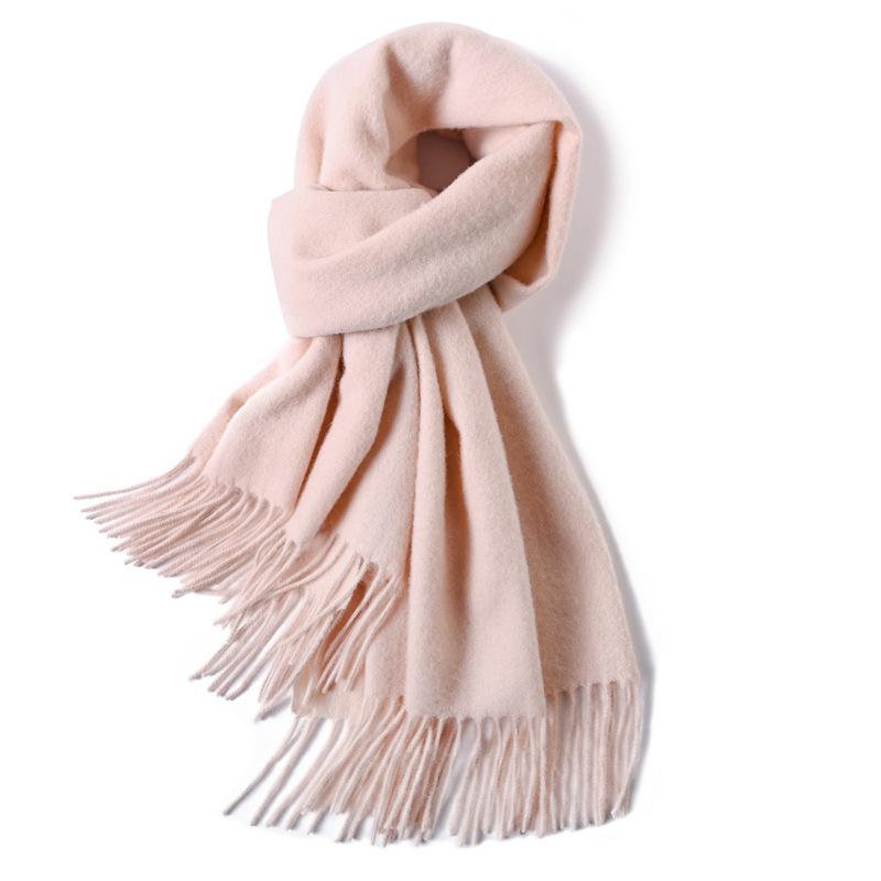 Pure Wool Scarf Winter Men and Women Senior Couple Grey Scarf Shawl Gift Boyfriend Birthday Gift