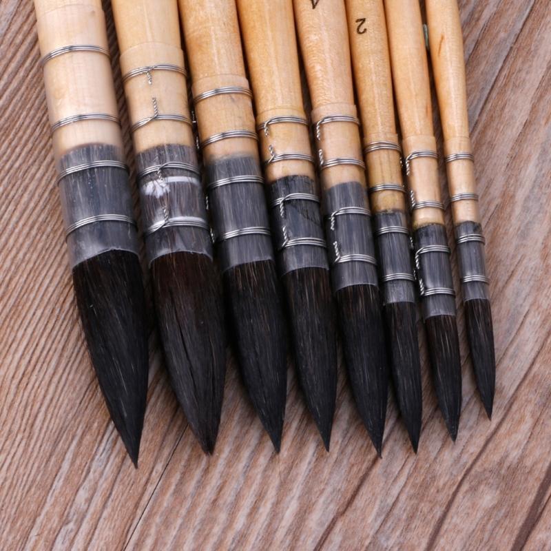 W89C Handmade Watercolor Paint Brush Squirrel Hair for Multi Purpose Painting Artist Professional Brush Calligraphy Writing
