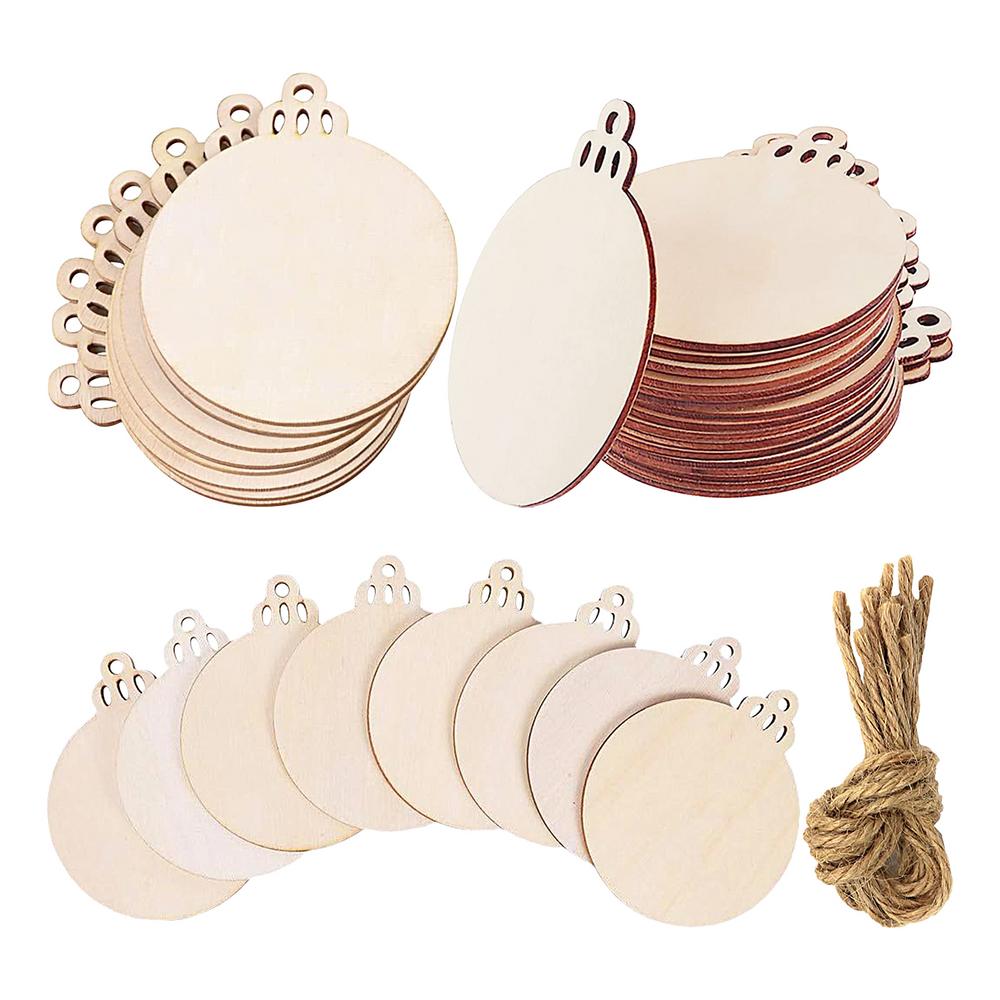Unfinished Wood Ornaments Crafts Wood Unfinished Decoration Slices Wooden Christmas Ornaments Unfinished Wood Hang Christmas