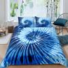 Psychedelic Swirl Duvet Cover Set For Kids Adults Fractal Art Comforter Cover Girls Abstract Artwork Circle Floral Bedding Set