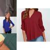 Stylish Women's Casual Long Sleeve V-neck T-shirt Pullover Tunic Blouse Options
