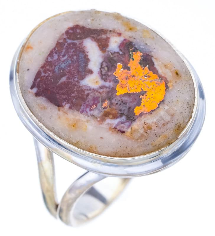 

StarGems® Natural Jasper Handmade 925 Sterling Silver Ring 8 F0969