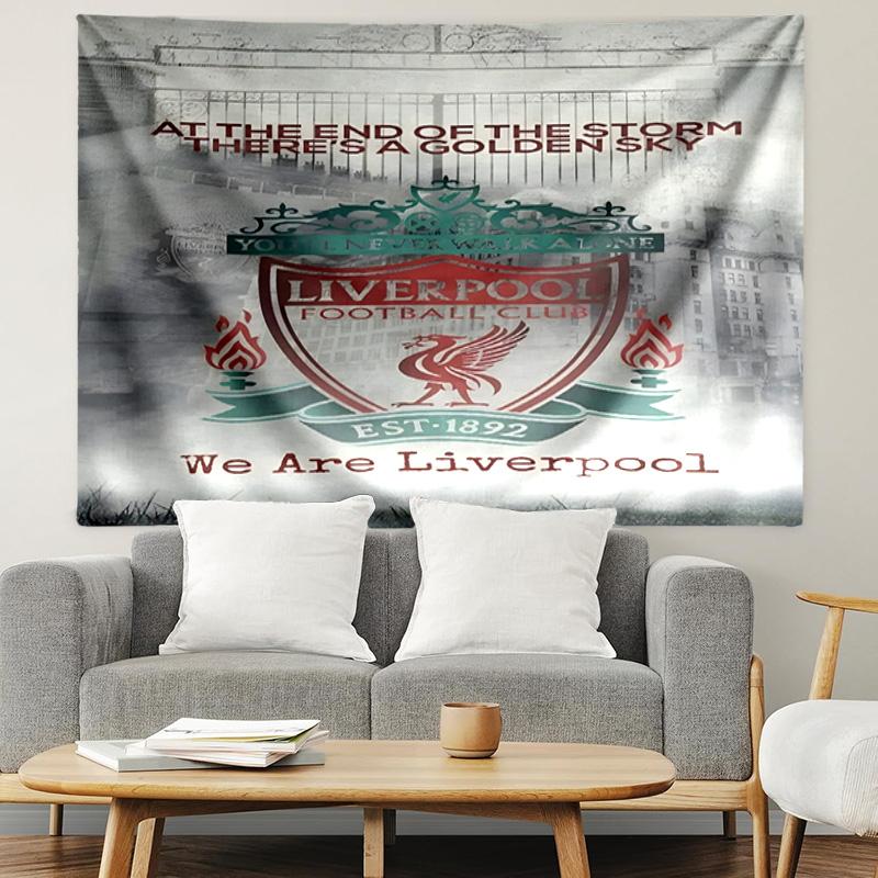 Liverpool F.C Print Wandkleed, Lichtgewicht Wanddecoratie, voor Slaapkamer, Studentenkamer, Woonkamer, Huis Kunst Decoratie - Verjaardag Kerstcadeau voor Vrienden