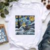 Cool Cockatiel Parrot Art Print T Shirt Girls Starry Sky Funny Tshirt Unisex Summer Fashion Aesthetic Clothes Tshirt Female