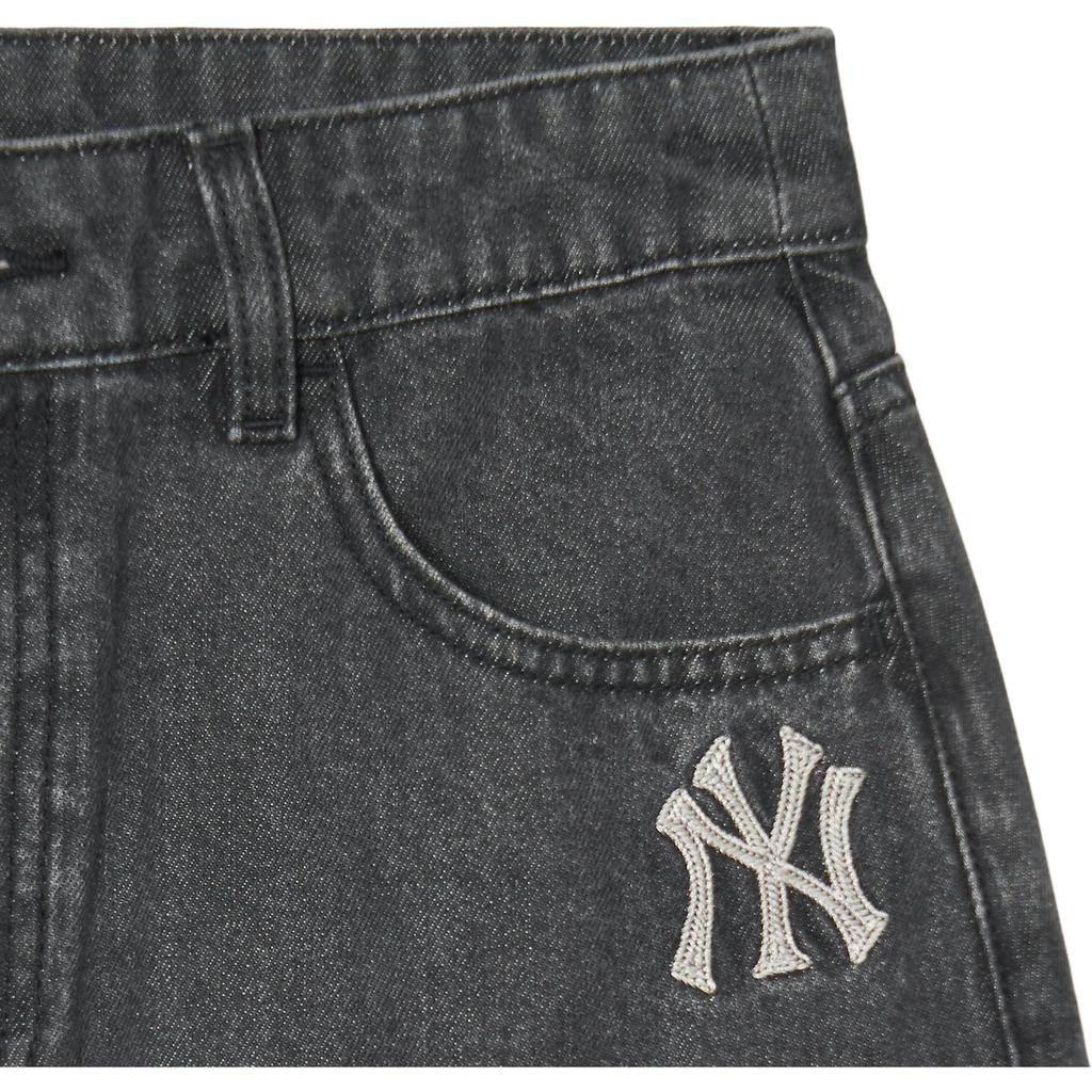 New MLB SS24 New York Yankees Denim Short Skirts Women's Black 3FDSB0343-50BKS