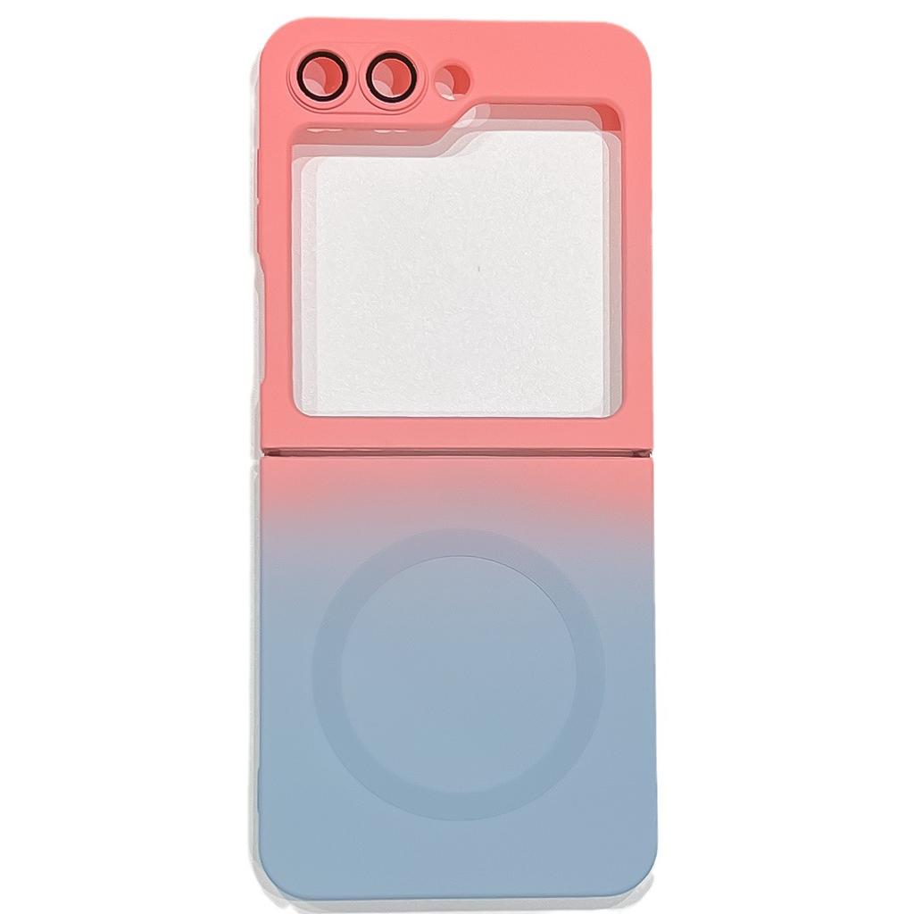 Samsung ZFlip7 Liquid Magnetic Suction Mobile Phone Case Suitable for Flip5 Gradient Soft Shell ZFlip6 Lens Film Full Inclusive Tpu