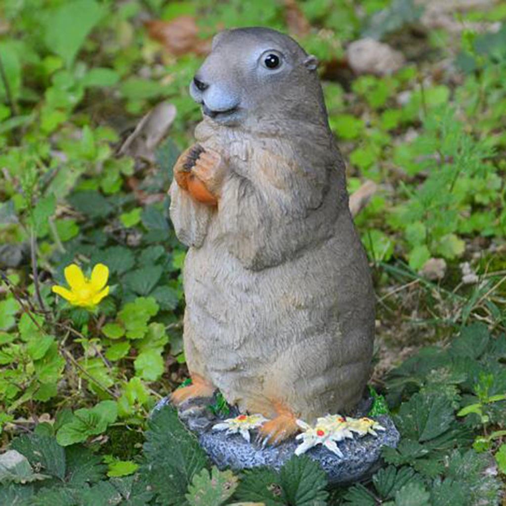 

Искусственная Реалистичная Статуя Животного Скульптура Садовый Газон Украшение Marmot