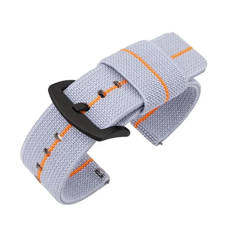 18mm 20mm 22mm 24mm Nylon Watch Band for Seiko Army Military Woven Elastic Strap Quick Release Wristband Men's Sport Watch Bands