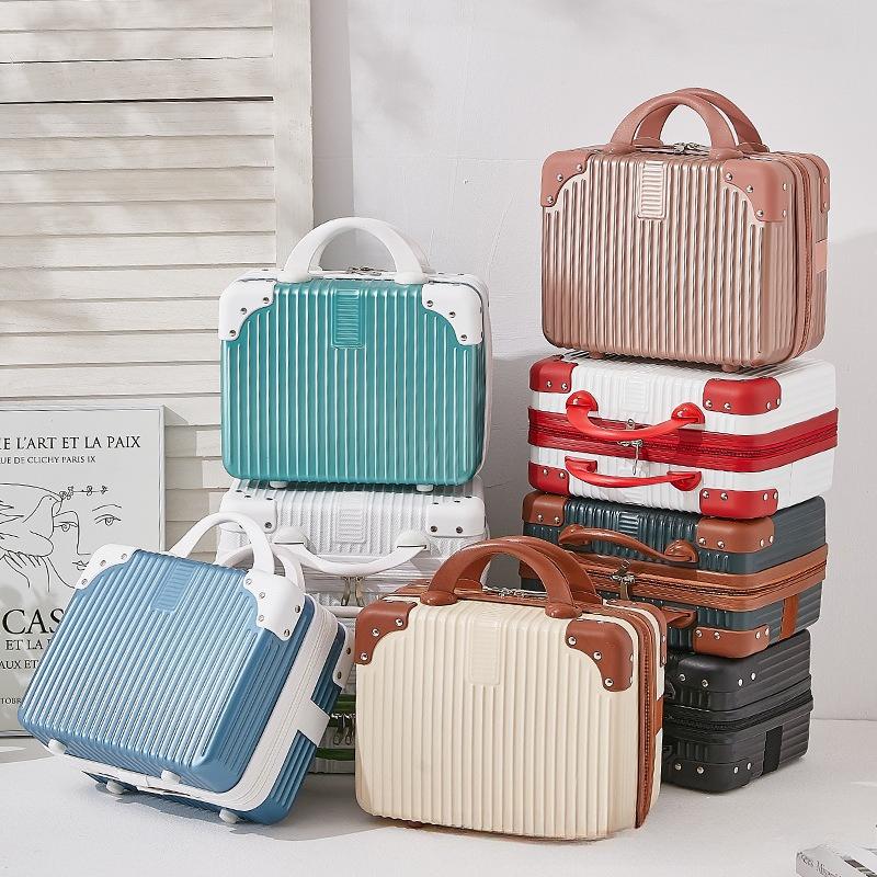 1Pc Cosmetic Case Women's Small Portable Suitcase Travel Storage Bag Small Suitcase Children
