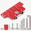2 In 1 Jig Woodworking Hinge Drilling Locator Door Handle Shelf Pin Drilling Guide Jig Hinged Cabinet Door Hole Puncher