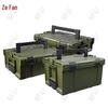 Zeyao Army Green Stackable Plastic Storage Toolbox