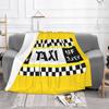 New York Yellow Taxi Cab Off Duty New Selling Custom Print Flannel Soft Blanket New York Yellow Off Duty Taxis Iconic Cabs