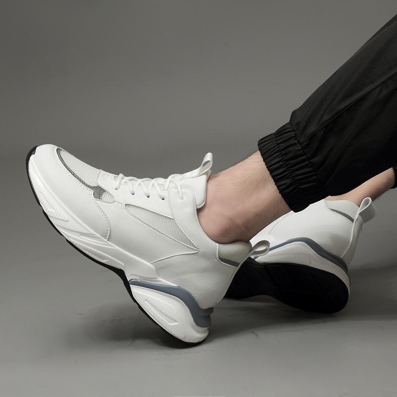 2026 Echtes Leder 6cm 8cm Höhensteigernde Aufzugsschuhe Herren Höhensteigernde Schuhe Sneaker Sport Freizeitschuhe Höhe Anheben
