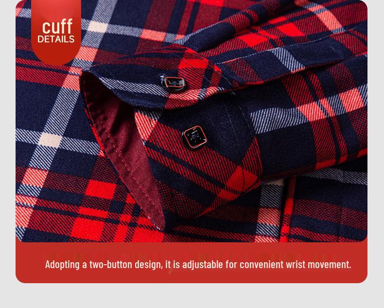 Women's Double-Sided Plaid Fleece Shirt: Warm, Velvet-Enhanced, Autumn Winter Fashion, Business Casual Style.