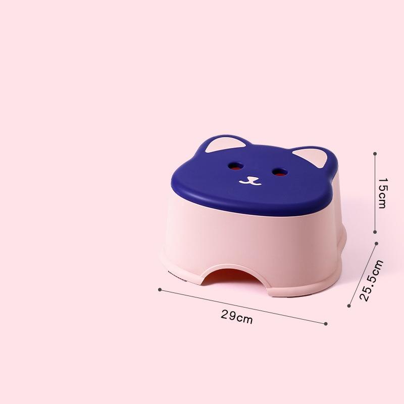 1PC Round Stool Plastic Thickened High Small Chair Creative Bench Children's Footstool Household Cartoon