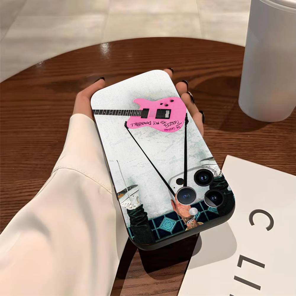 M-Machine Gun Kelly Phone Case For iPhone 17,16,15,14,13,12,11,Pro,Max,Plus Soft Black Cover