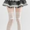 New Over-the-Knee Lace-Up Geometric Fishnet Ballet Socks