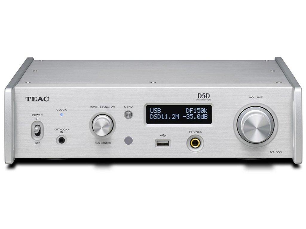 

TEAC Network Dual Mono USB DAC with DSD Player, 11.2MHz Support/High Resolution, NT-503, Silver, NT-503-S срібний