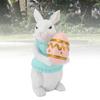 Bunny Figurine Cute Vintage Resin Easter Bunny Statue for Home Ornament Holiday Decoration