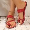 2026 Mode Damenschuhe Zehentrenner Damen Hausschuhe Sommer Übergröße Strandpantoffeln Damen Blumen Weiche Sohle Flache Sandalen Damen