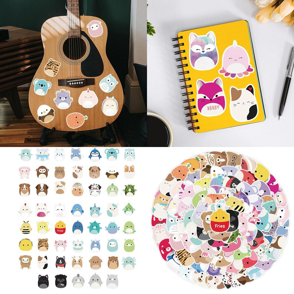 100 Stück Squishmallow Aufkleber Wasserdicht Wiederverwendbar Deko Laptop Graffiti Kindergeschenk
