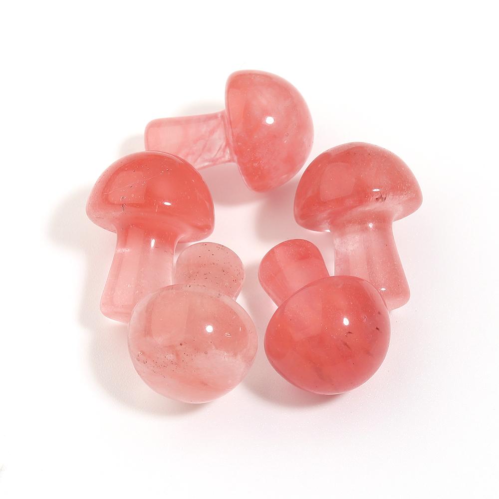 

5pcs/lot No Hole Mushroom Shape Beads Opal Tiger Eye Turquoise Gemstone Beads Charms For Home Decoration DIY Gifts Jewelry Decor