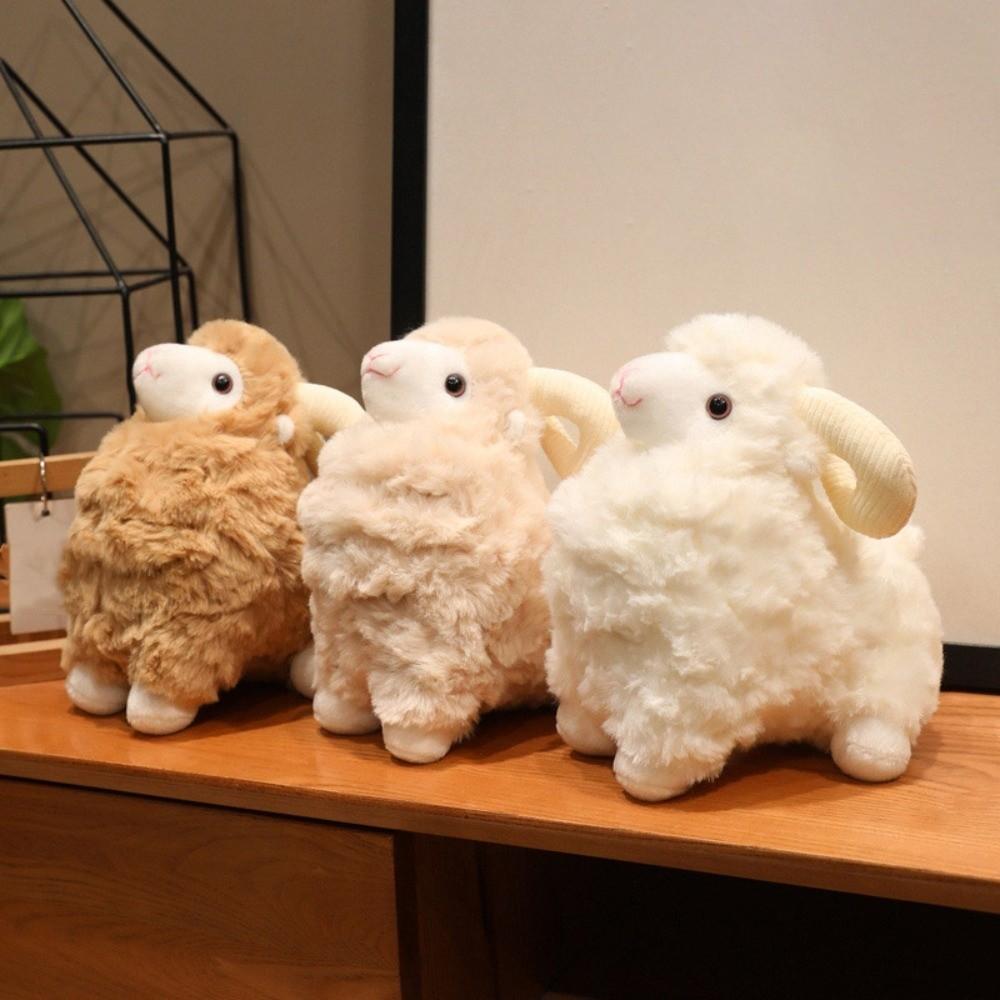 Cartoon Sheep Plush Doll Simulation Animal Fluffty Doll Creative Lamb Plush Toy Birthday Gift