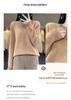 Women's 100% Pure Wool Versatile Round Neck Loose Sweater - Solid Color Knitwear