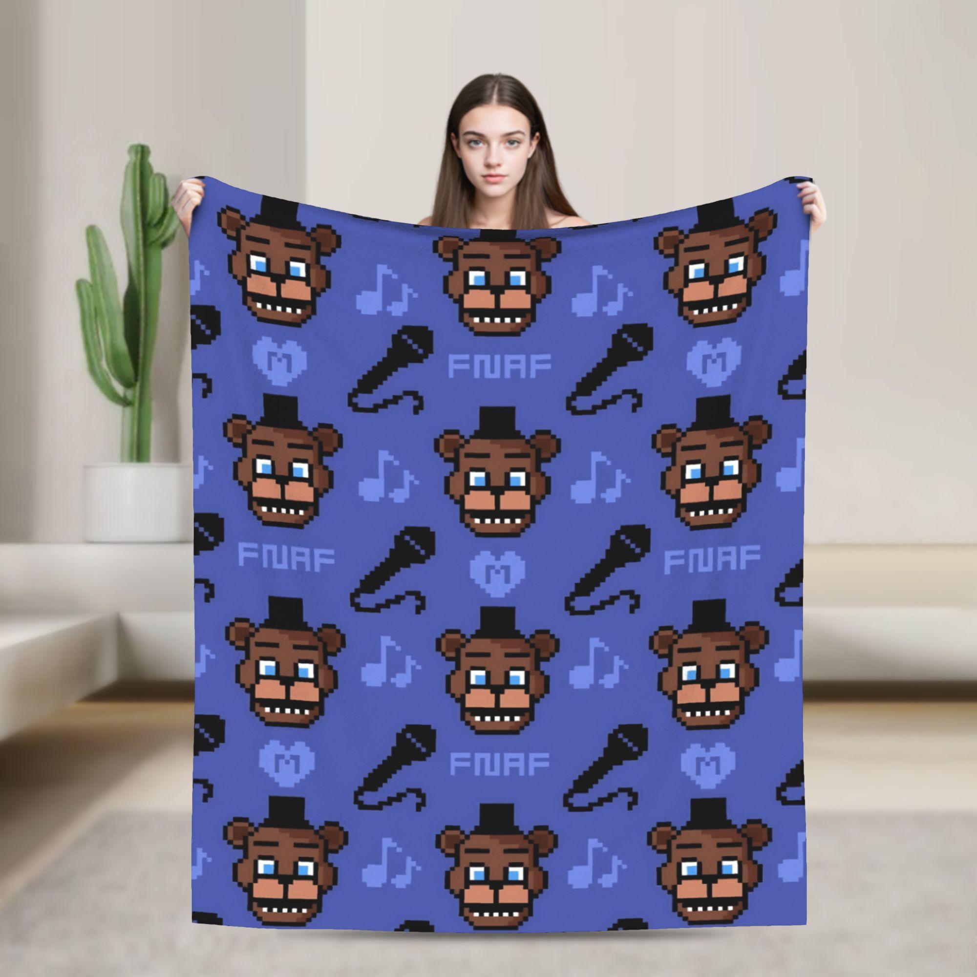 

FNAFS At Freddy s Flannel Blanket Warm Soft Throw Blanket for Couch Chair Decorative Fluffy Bedspread Sofa Bed Cover 130x150cm