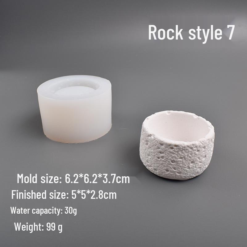Multi-Style Silicone Mold for DIY Aroma Cup Candles, Chocolate, and Rock Cement Flower Pots