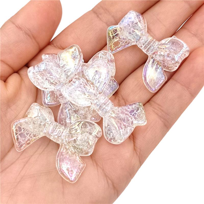 

Изысканные DIY ювелирные аксессуары 5 шт. бусины модные банты креативные яркие для изготовления браслетов ожерелья расщепленный эффект подвески белый