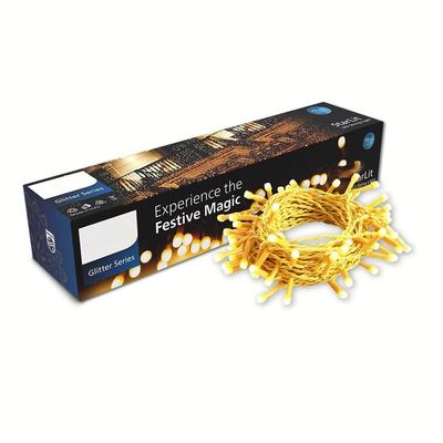 Sternenklare 12 Meter 72 LEDs Lichterkette zur Dekoration | Festival LED Lichterkette für Zuhause | Warmweiß, 1er-Pack