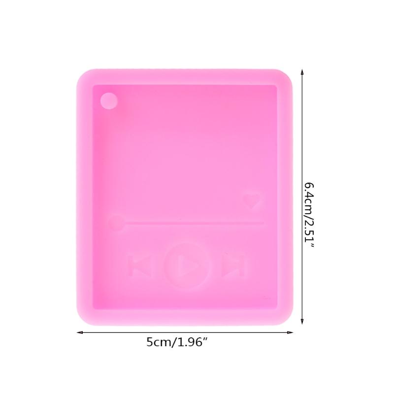 DIY Jewelry Pendant for Key Chain MoldMusic Player Keychain Resin Mold Silicone Mould DIY Polymer Clay Crafts UV Epoxy M