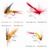 60PCS Colorful Fly Fishing Kit with High Carbon Steel Hook Fly Fishing Tackle  Lakes Rivers