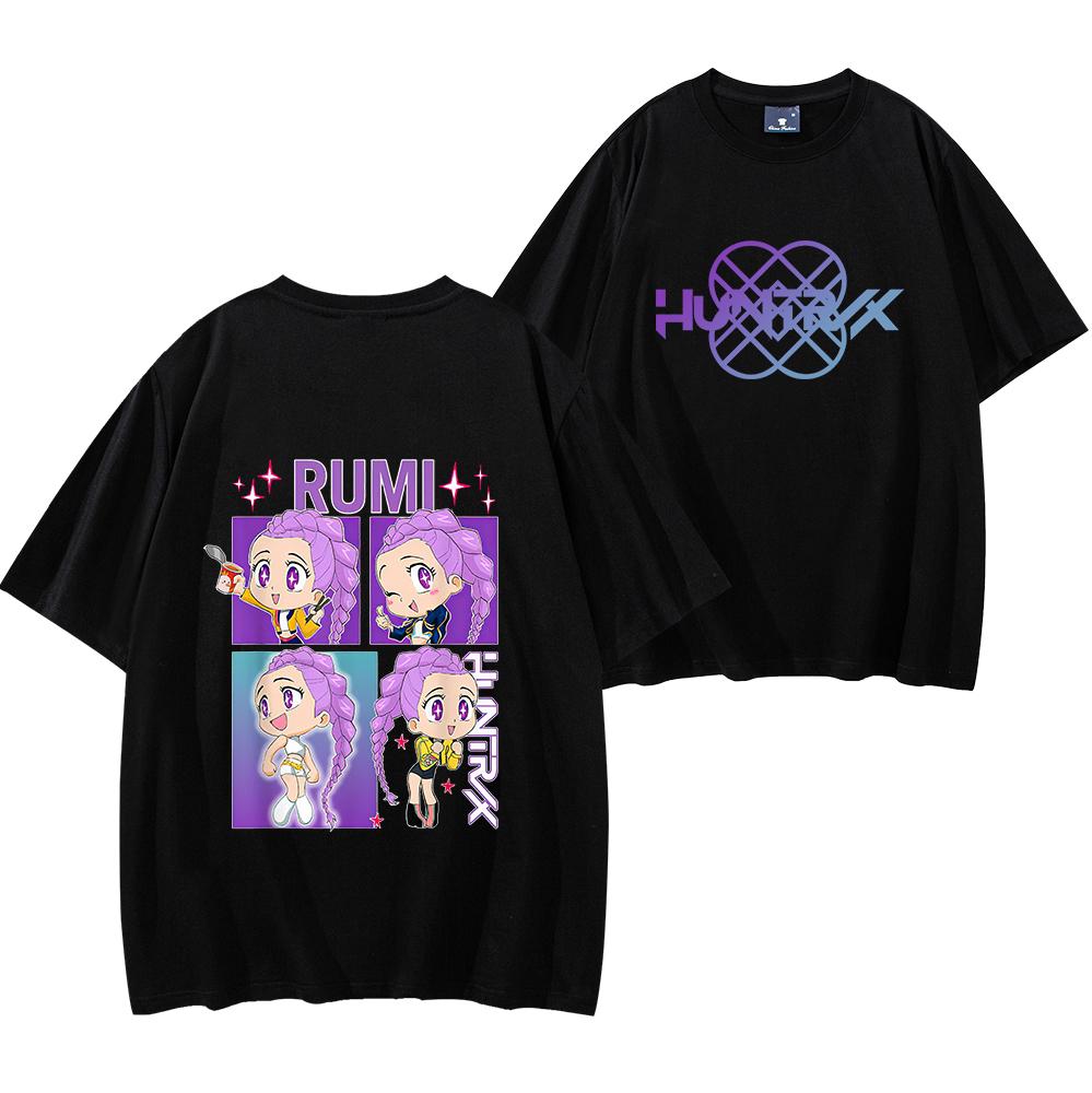 Rumi Kpop Demon Hunters Unisex Tee Shirt Rumi Shirt Demon Hunters Tee Men Women Short Sleeve Streetwear Hip Hop Tops