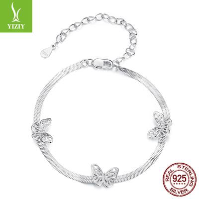 Smart Fairy Wind Butterfly Bracelet S925 Sterling Silver Elegant Temperament Bracelet Jewelry