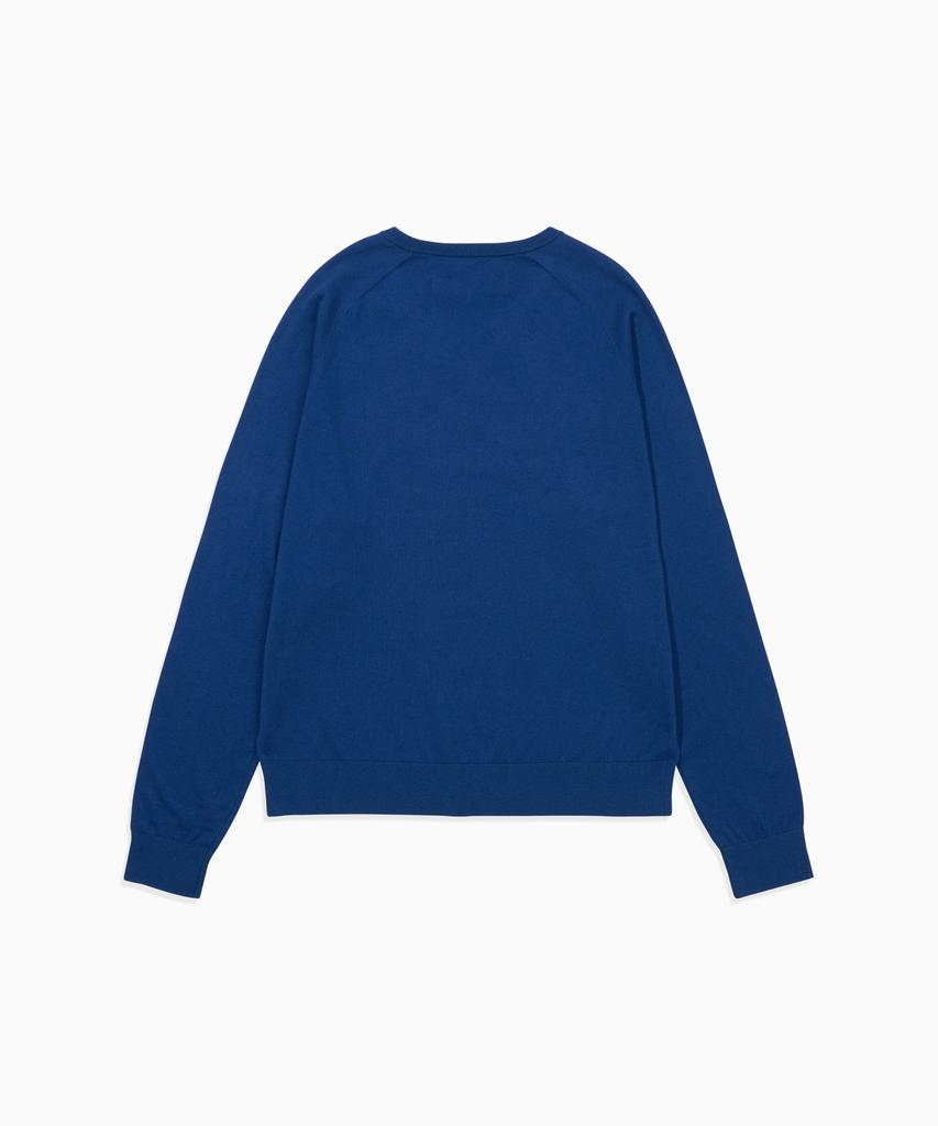 HELLO SUNRISE Hs V-Neck L/S Knit_Deep Blue