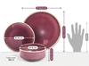 DINNER SET SET OF PLATES FOR 1 PERSON 3-PIECE STACK VIOLET Ø15-26 cm