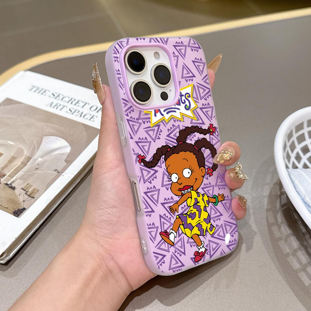 

Cute Funny R-Rugrats Shockproof Matte Candy Color 2 in 1 Phone Case for iPhone 17 Air 16e 16 15 14 13 Plus 12 11 Pro X XR Max iPhone 16 Pro